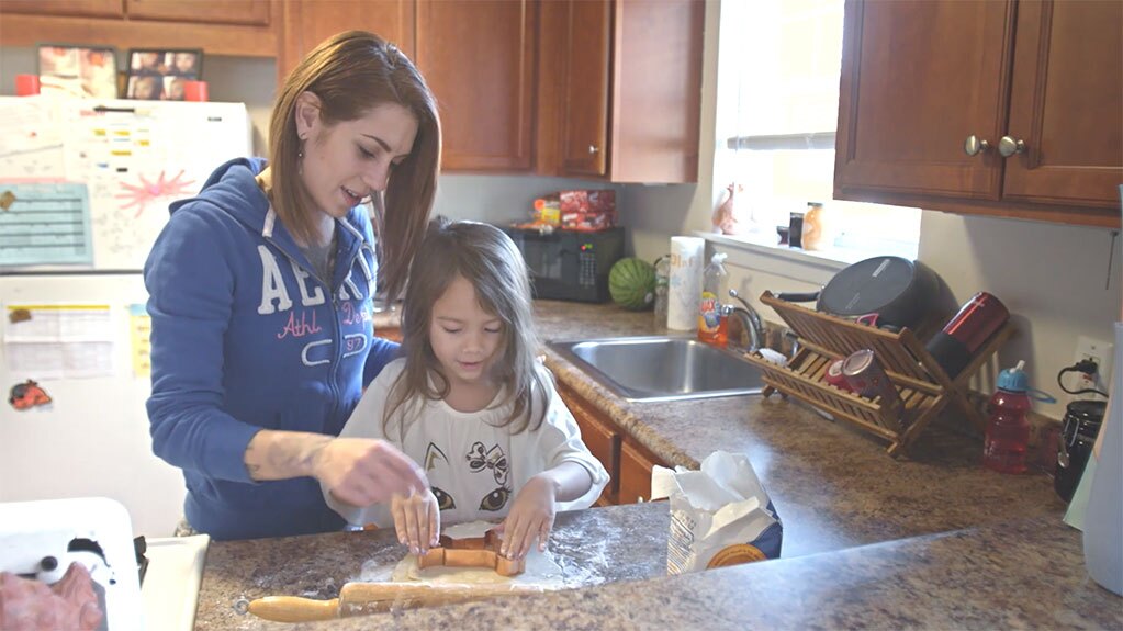 a mother and daughter are filmed for a Nonprofit Video Production in new jersey