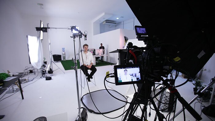 the camera gear and lights are ready for a NJ Viral Video Production