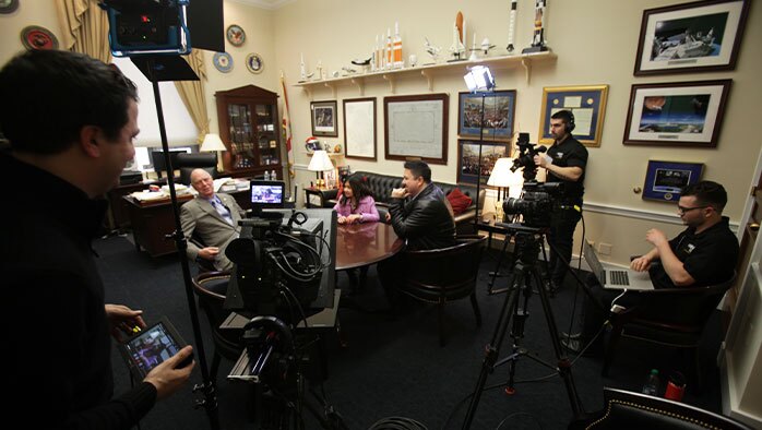 a nonprofit fundraising video is filmed by a New Jersey nonprofit video production company