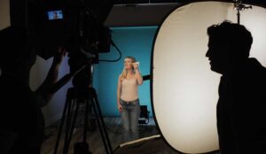 A NJ Production Studio video recording setup for a product commercial