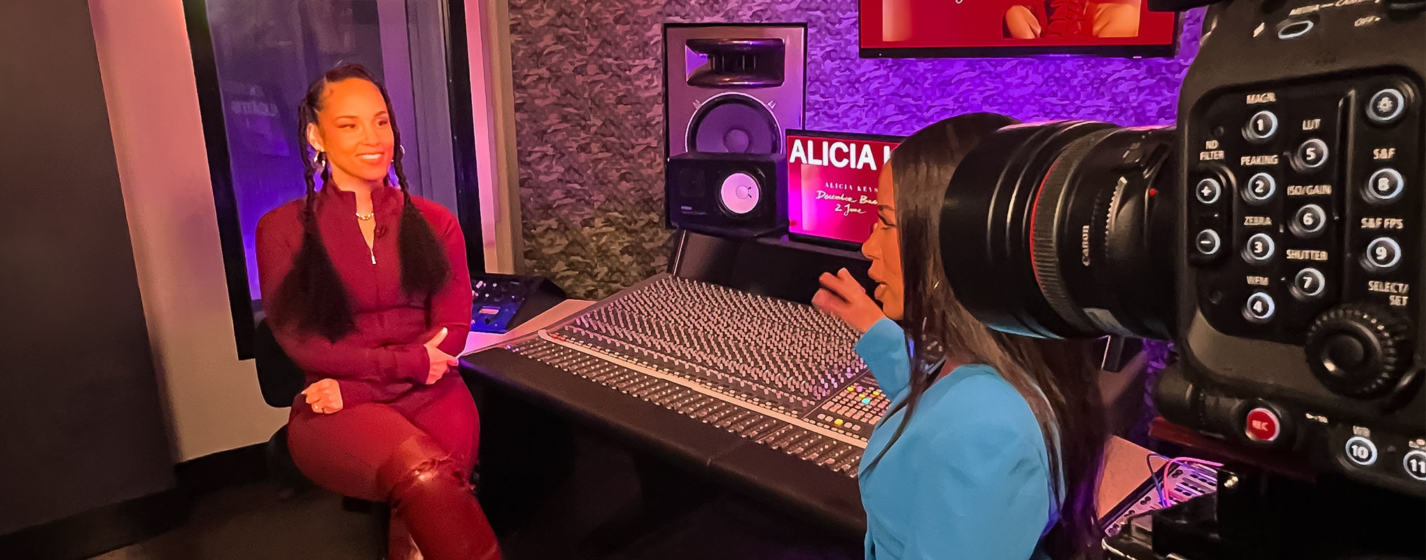 NJ Video Production Services Company films an interview with Alicia Keys
