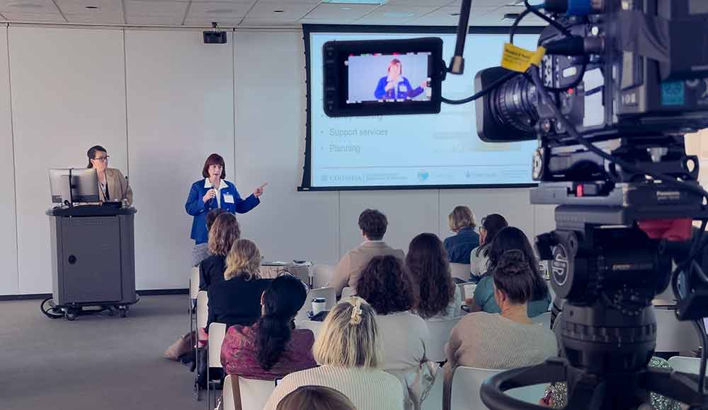 An event video company films a corporate conference in NJ