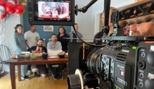New Jersey Commercial Video Producers on the set of an Orajel film set.