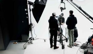 camera crew work on a commercial in a NJ studio 