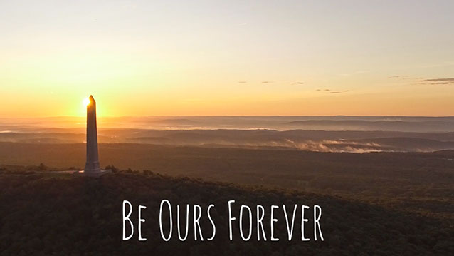 An obelisk at sunrise, filmed for the Nature conservancy of New Jersey