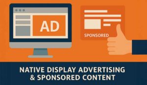 An icon of a computer screen showing a type of advertisement, as well as a thumbs up.