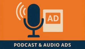 An icon showing a microphone and the words "AD"