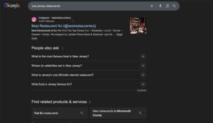 A google search showing instagram post on first page