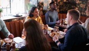 NJ Diners enjoy a meal at a packed restaurant